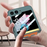 Samsung Galaxy Z Flip 7 FE / Z Flip6 hoesje backcover met Polsband en een screenprotector - Zwart