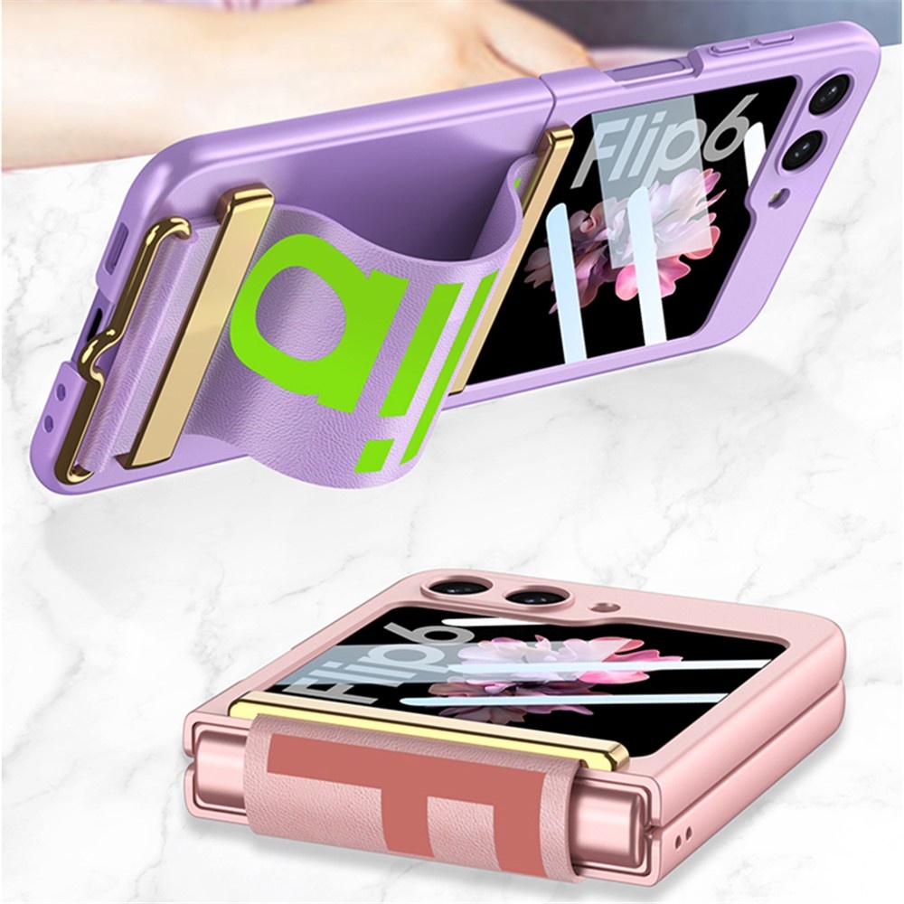Samsung Galaxy Z Flip 7 FE / Z Flip6 hoesje backcover met Polsband en een screenprotector - Groen