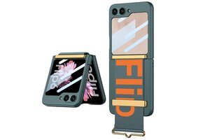 Lunso Samsung Galaxy Z Flip 7 FE / Z Flip6 backcover hoesje met Polsband - Groen