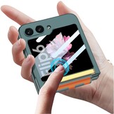 Samsung Galaxy Z Flip 7 FE / Z Flip6 hoesje backcover met Polsband en een screenprotector - Groen