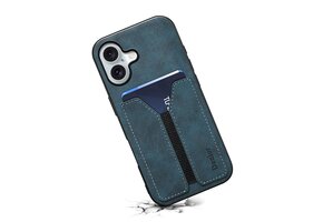 Denior iPhone 17 hoesje - Backcover met kaarthouder - Blauw