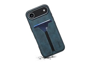 Denior iPhone 17 Air hoesje - Backcover met kaarthouder - Blauw