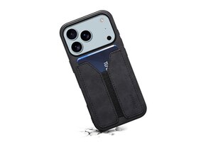 Denior iPhone 17 Pro hoesje - Backcover met kaarthouder - Blauw