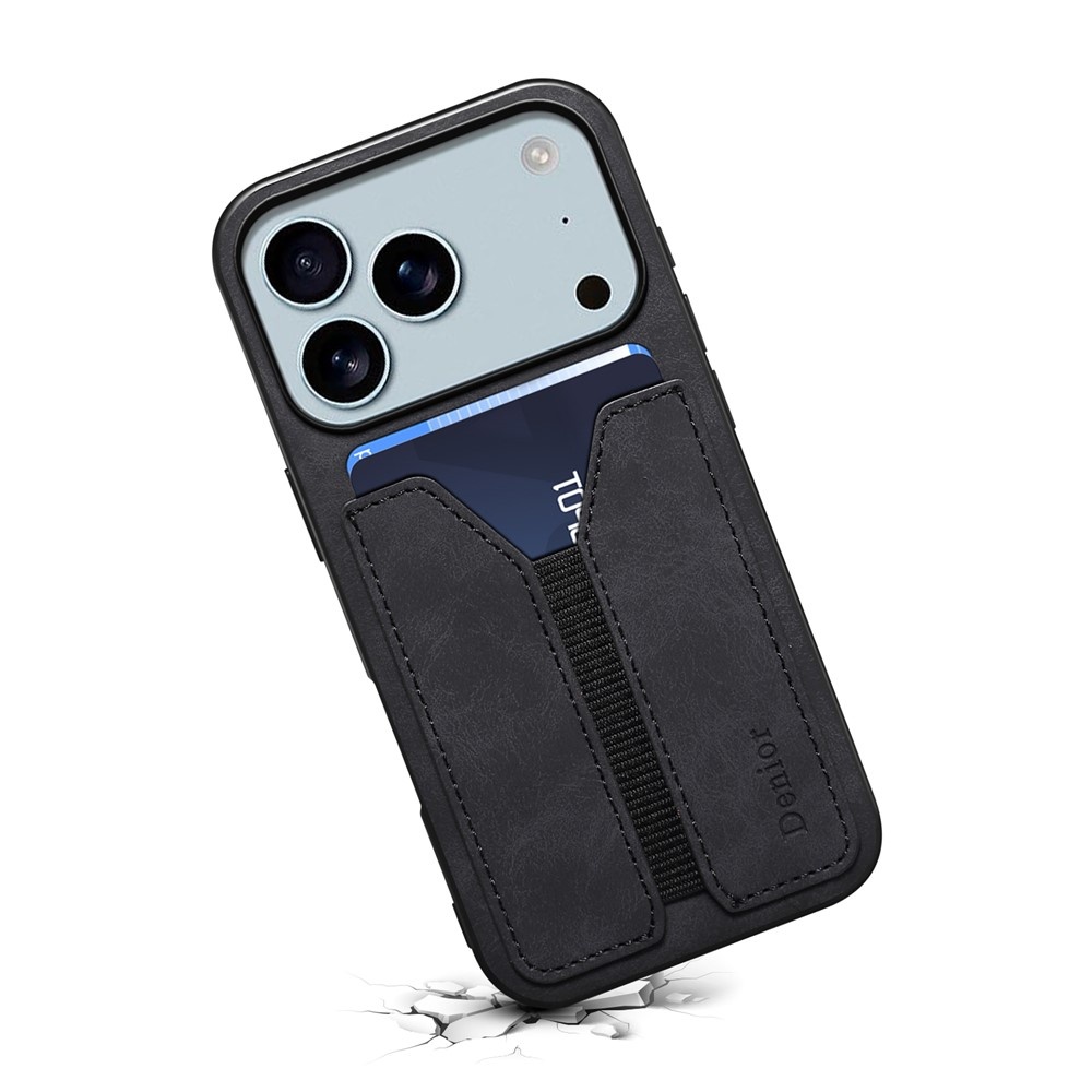 Denior iPhone 17 Pro hoesje - Backcover met kaarthouder - Blauw