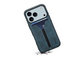 Denior iPhone 17 Pro Max hoesje - Backcover met kaarthouder - Blauw