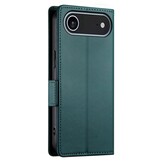 iPhone 17 Air PU leren Bookcase met ruimte voor pasjes - Groen
