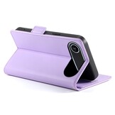 iPhone 17 Air PU leren Bookcase met ruimte voor pasjes - Lila