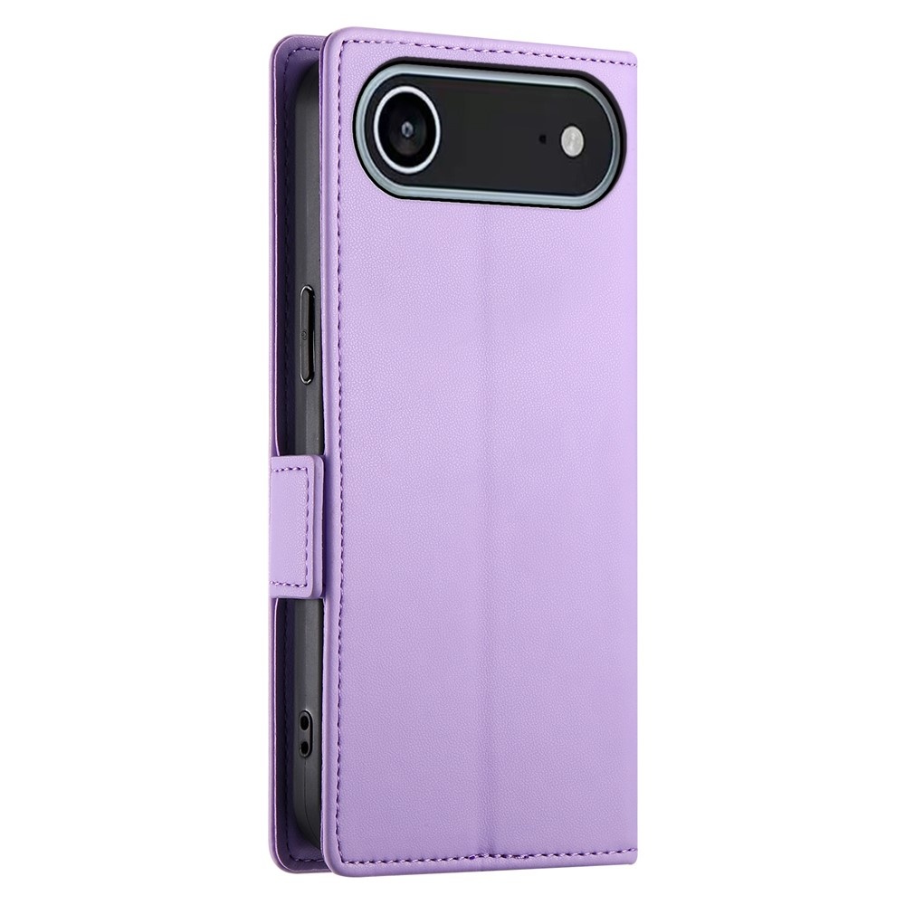 iPhone 17 Air PU leren Bookcase met ruimte voor pasjes - Lila