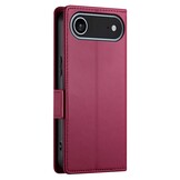 iPhone 17 Air PU leren Bookcase met ruimte voor pasjes - Rood