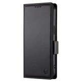 iPhone 18 Pro Max / iPhone 17 Pro Max PU leren Bookcase met ruimte voor pasjes - Zwart