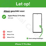 iPhone 17 Pro Max PU leren Bookcase met ruimte voor pasjes - Zwart