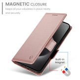 iPhone 17 Pro Max PU leren Bookcase met ruimte voor pasjes - Rose Goud
