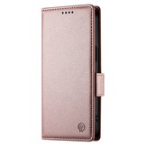 iPhone 17 Pro Max PU leren Bookcase met ruimte voor pasjes - Rose Goud