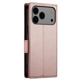 iPhone 17 Pro Max PU leren Bookcase met ruimte voor pasjes - Rose Goud