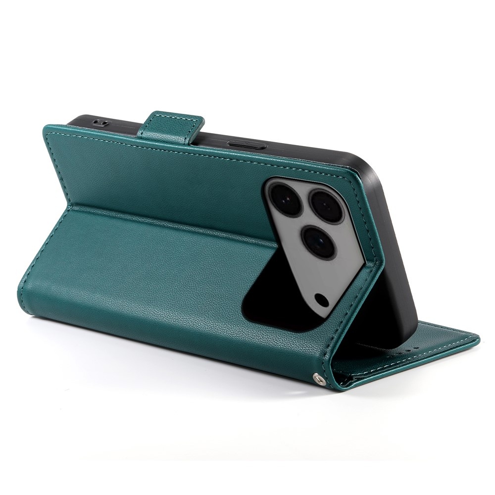 iPhone 18 Pro Max / iPhone 17 Pro Max PU leren Bookcase met ruimte voor pasjes - Groen