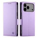 iPhone 18 Pro Max / iPhone 17 Pro Max PU leren Bookcase met ruimte voor pasjes - Lila