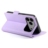 iPhone 17 Pro Max PU leren Bookcase met ruimte voor pasjes - Lila