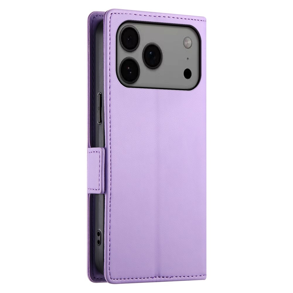 iPhone 18 Pro Max / iPhone 17 Pro Max PU leren Bookcase met ruimte voor pasjes - Lila