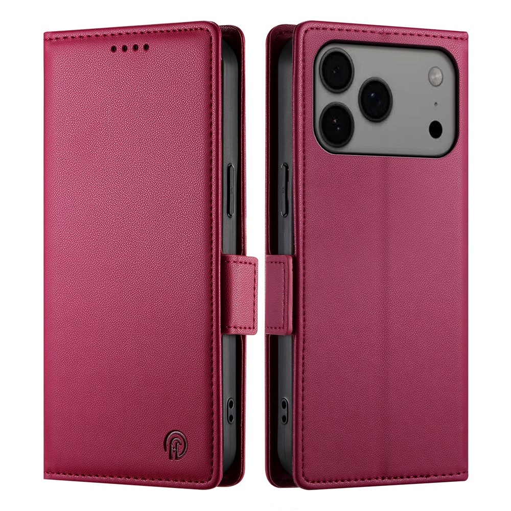 iPhone 18 Pro Max / iPhone 17 Pro Max PU leren Bookcase met ruimte voor pasjes - Rood