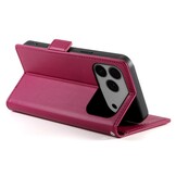 iPhone 18 Pro Max / iPhone 17 Pro Max PU leren Bookcase met ruimte voor pasjes - Rood