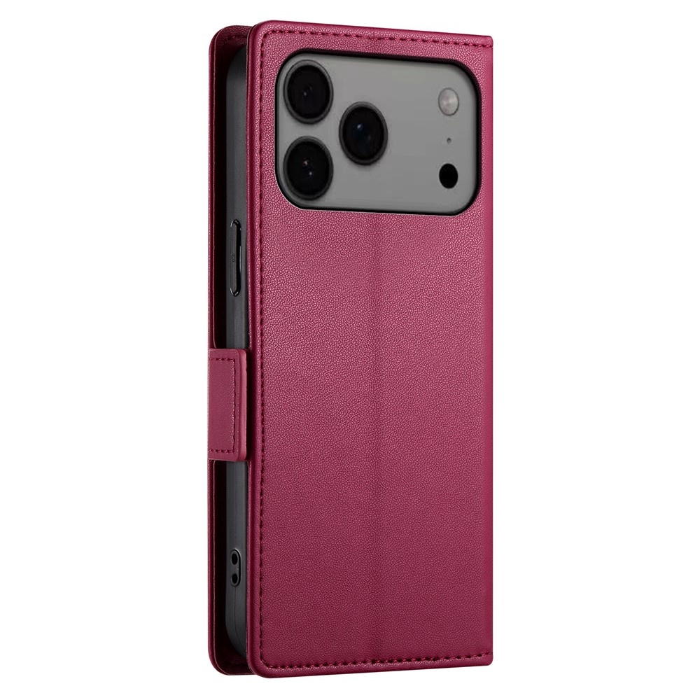 iPhone 18 Pro Max / iPhone 17 Pro Max PU leren Bookcase met ruimte voor pasjes - Rood