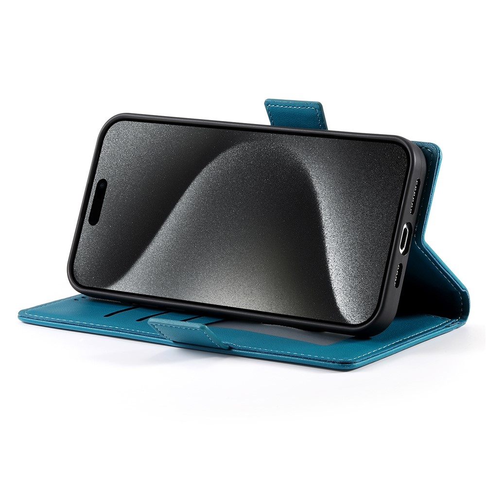 iPhone 18 Pro Max / iPhone 17 Pro Max PU leren Bookcase met ruimte voor pasjes - Blauw