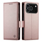 iPhone 18 Pro / iPhone 17 Pro PU leren Bookcase met ruimte voor pasjes - Rose Goud