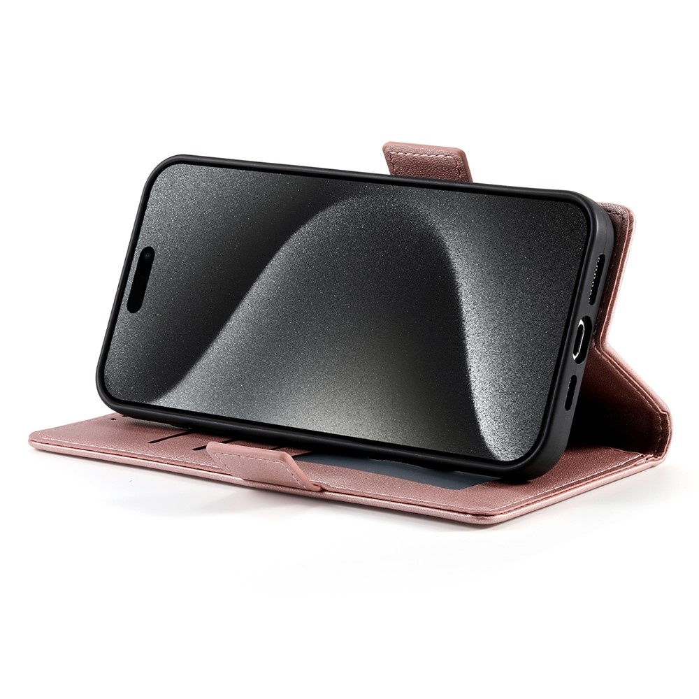 iPhone 18 Pro / iPhone 17 Pro PU leren Bookcase met ruimte voor pasjes - Rose Goud
