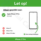 iPhone 17 Pro PU leren Bookcase met ruimte voor pasjes - Blauw