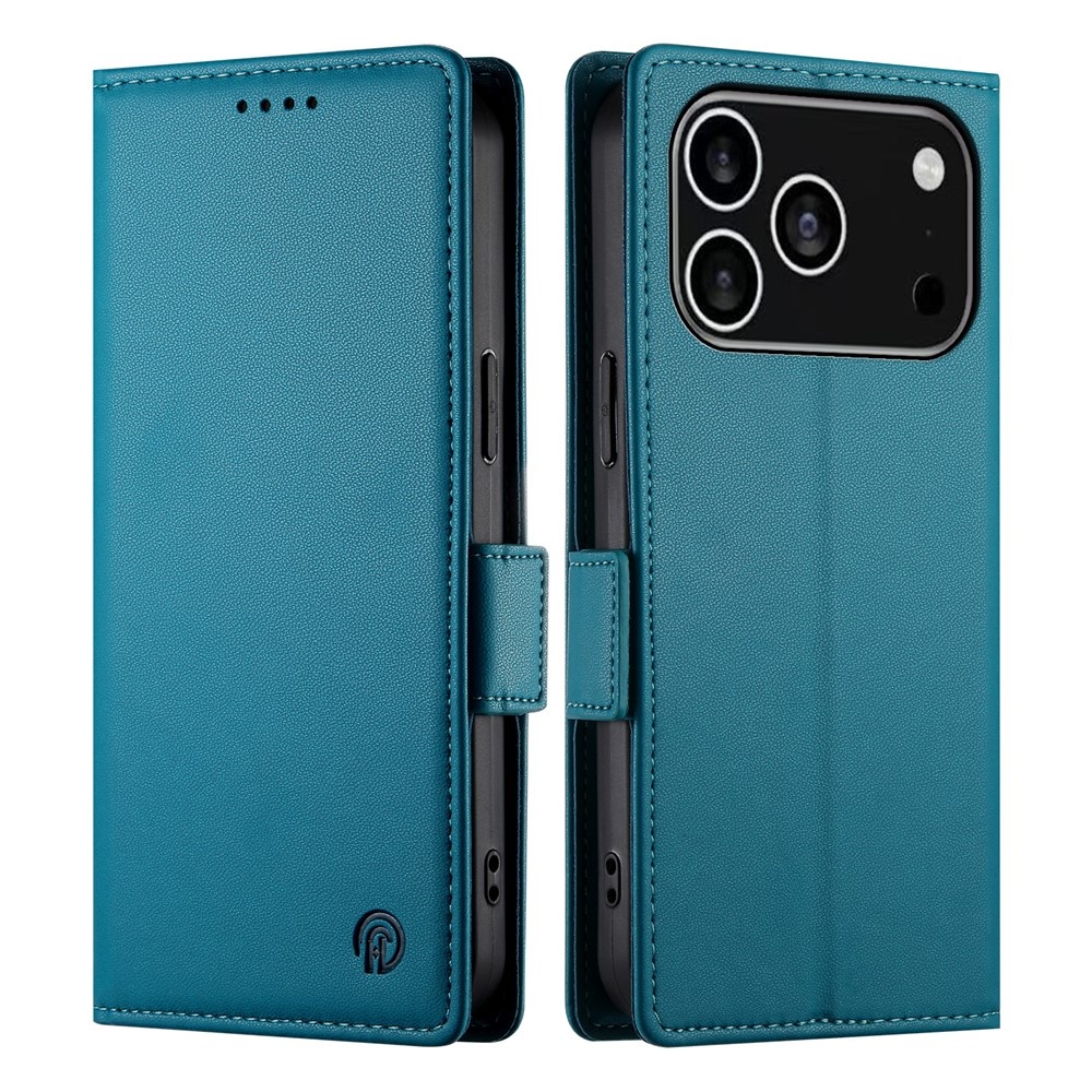 iPhone 18 Pro / iPhone 17 Pro PU leren Bookcase met ruimte voor pasjes - Blauw