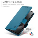 iPhone 17 Pro PU leren Bookcase met ruimte voor pasjes - Blauw