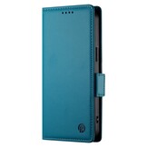 iPhone 17 Pro PU leren Bookcase met ruimte voor pasjes - Blauw