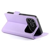 iPhone 18 Pro / iPhone 17 Pro PU leren Bookcase met ruimte voor pasjes - Lila