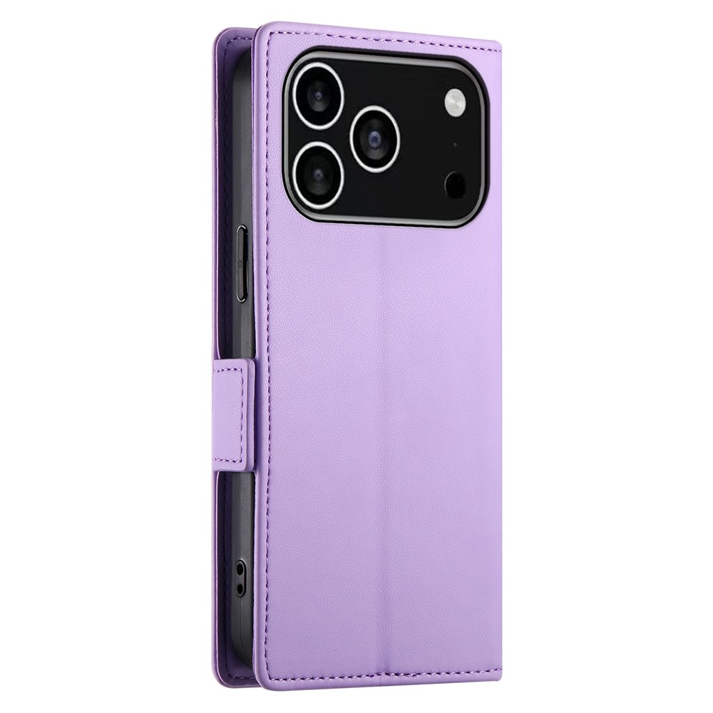 iPhone 18 Pro / iPhone 17 Pro PU leren Bookcase met ruimte voor pasjes - Lila