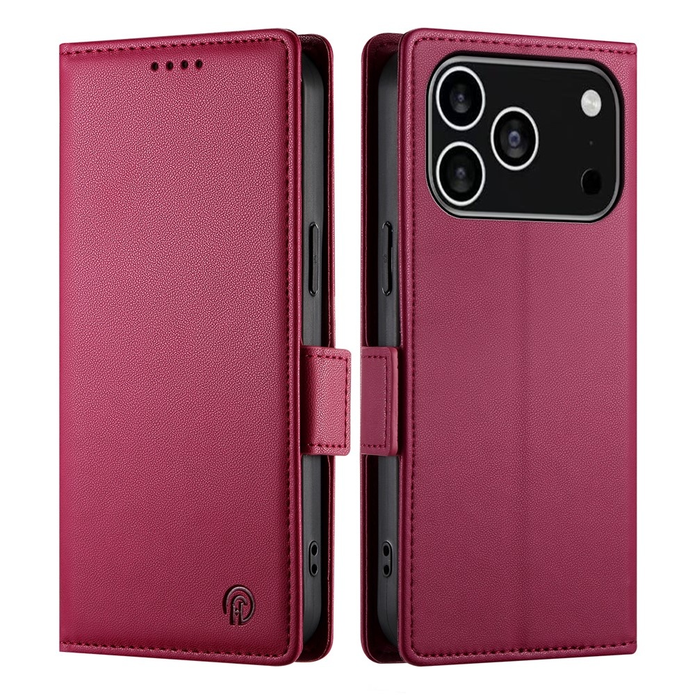 iPhone 18 Pro / iPhone 17 Pro PU leren Bookcase met ruimte voor pasjes - Rood