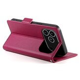 iPhone 18 Pro / iPhone 17 Pro PU leren Bookcase met ruimte voor pasjes - Rood