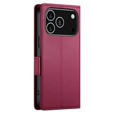iPhone 18 Pro / iPhone 17 Pro PU leren Bookcase met ruimte voor pasjes - Rood