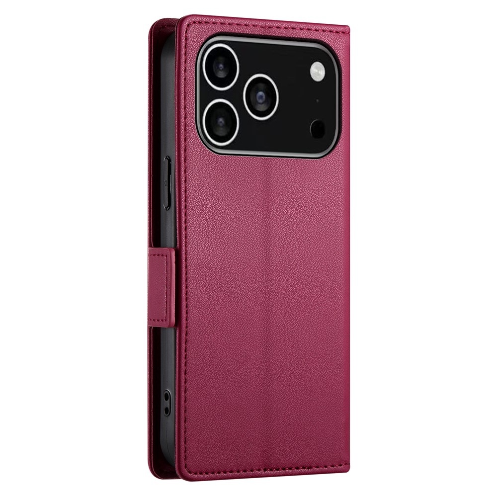 iPhone 18 Pro / iPhone 17 Pro PU leren Bookcase met ruimte voor pasjes - Rood