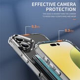 iPhone 17 TPU Backcover hoes met kaarthouder - Transparant