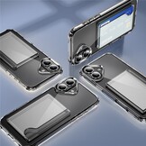 iPhone 17 TPU Backcover hoes met kaarthouder - Transparant