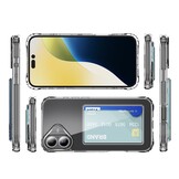 iPhone 17 TPU Backcover hoes met kaarthouder - Transparant