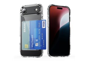 Lunso iPhone 17 Air TPU Backcover hoesje met kaarthouder - Transparant