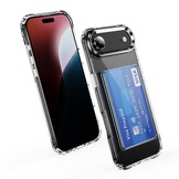 iPhone 17 Air TPU Backcover hoes met kaarthouder - Transparant