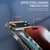 iPhone 17 Air TPU Backcover hoes met kaarthouder - Transparant