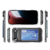 iPhone 17 Air TPU Backcover hoes met kaarthouder - Transparant