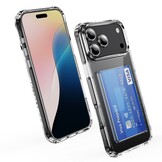 iPhone 17 Pro TPU Backcover hoes met kaarthouder - Transparant
