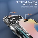 iPhone 17 Pro TPU Backcover hoes met kaarthouder - Transparant