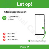 iPhone 17 PU leren hoesje portemonnee - Zwart