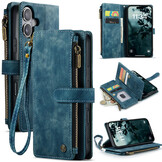 iPhone 17 PU leren hoesje portemonnee - Blauw