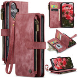 iPhone 17 PU leren hoesje portemonnee - Rood
